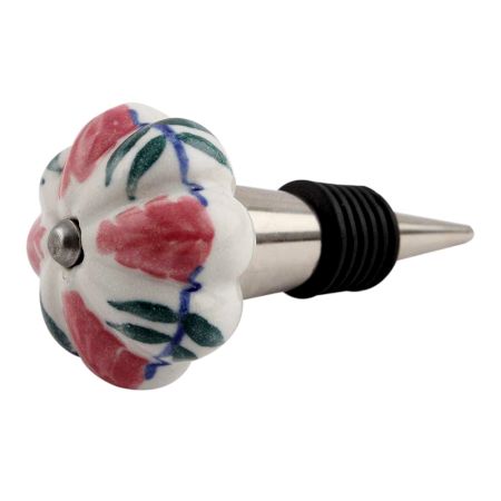 Royal Pink Melon Ceramic Wine Stopper